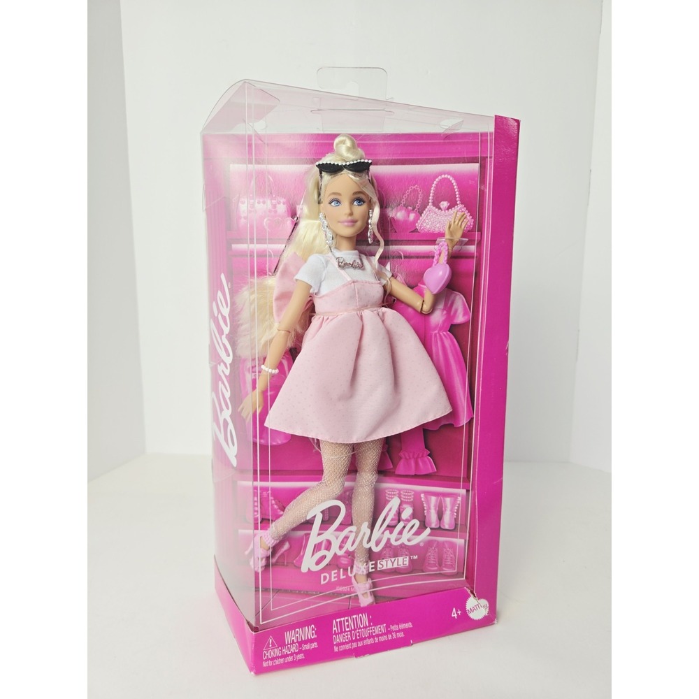 Mattel Barbie doll Deluxe Style blonde doll pink outfit